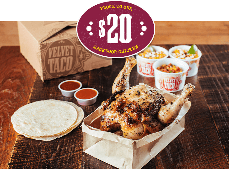 Flock to our backdoor chicken - $20